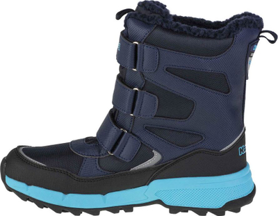 Çizme dimri për kalamaj Kappa Vipos Tex T Jr, që s’i kap uji, mbyllje me shirit ngjitës, blu navy