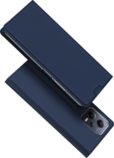 Këllëf telefoni Dux Ducis Skin Pro për Xiaomi Redmi Note 12 5G / Poco X5 5G, me kapak, mbajtëse karte, blu