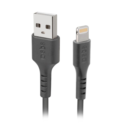 Kabllo USB SBS TECABLEUSBIP589K, 1m, USB 2.0 në Lightning, e zezë