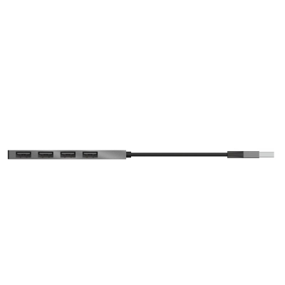 USB Hub Halyx Aluminium, 4 porte, e zezë
