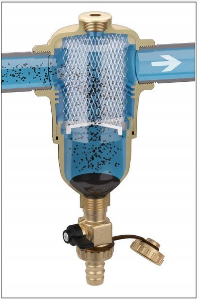 Enë sedimentimi Caleffi 5463, me magnet, 1\", bronx