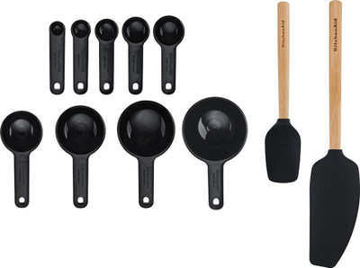 Set kuzhine KitchenAid 11pc Stand Mixer, filxhanë dhe lugë matëse, Onyx Black