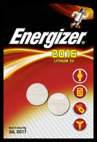 Литиумска батерија Energizer CR2016, 3V, 1 парче