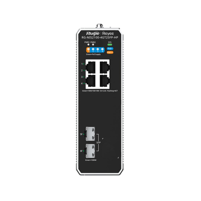 Switch industrial PoE Reyee RG-NIS2100-4GT2SFP-HP, 4 porte, 2 porte SFP, i zi