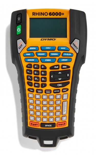 Printer etiketash Dymo Rhino 6000+, termik, me kuti të fortë, portokalli