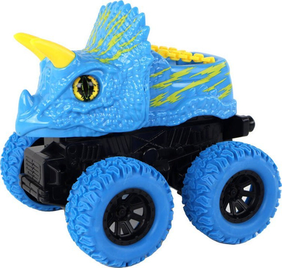 Lodër makinë Triceratops, me fërkim, plastikë, blu
