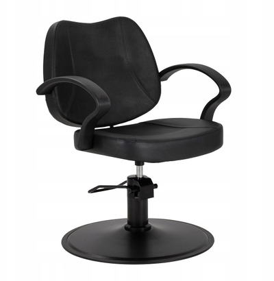 Karrige parukerie Hair System S20, me ngritës hidraulik, e zezë