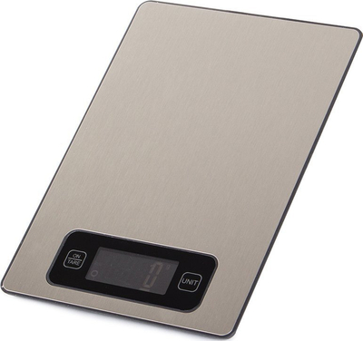 Peshore kuzhine elektronike inoks, 5 kg, me ekran LCD, ngjyrë argjendtë