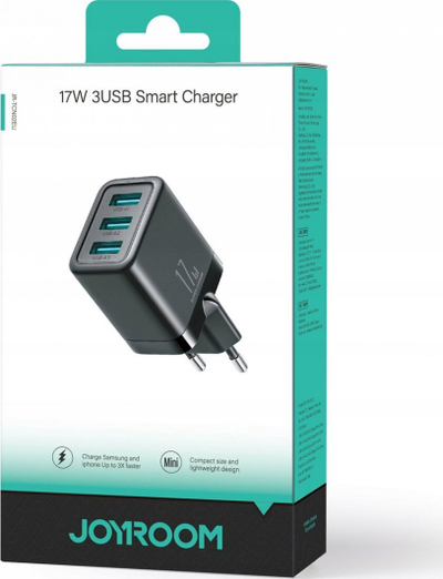 Karikues muri Joyroom JR-TCN02, 3x USB-A 3.4A, 17W, i zi