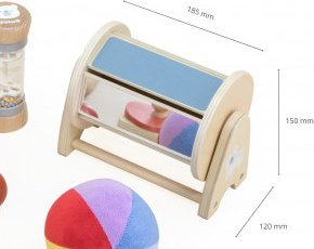 Сет развојни играчки PolarB Baby Box, 0–18 месеци, Монтесори, повеќебоен