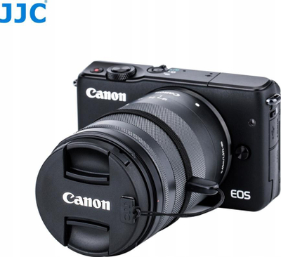 Kordele kapaku objektivi JJC L S2, për Canon Nikon Sony, elastike, e zezë