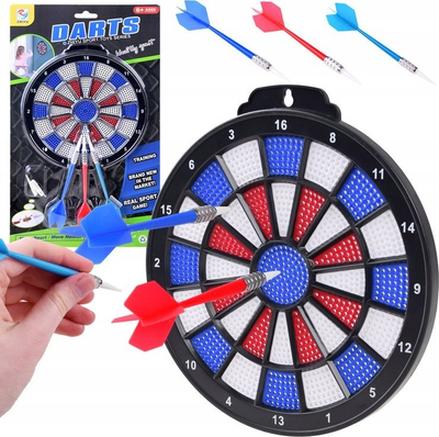 Set pikado GR, diametër 18.5 cm, me 3 shigjeta, shumëngjyrësh