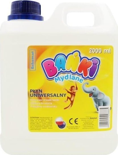 Lëng flluska sapuni Schemat Banki Mydlane, 2L, kanistër plastike, transparent