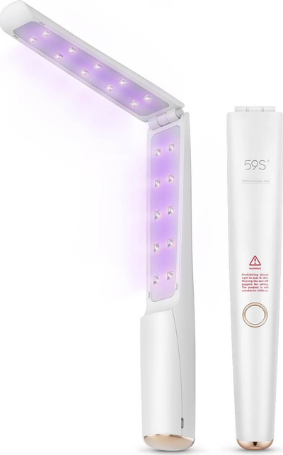Shkop dezinfektues portativ 59S UVC, 20 LED, palosës, i bardhë