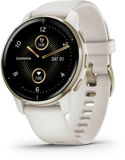 Orë e mençur GARMIN Venu 2 Plus 010-02496-12, e kremtë/artë/bardhë