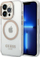 Kapak telefoni Guess GUHMP14LHTRMD për iPhone 14 Pro 6.1", Metal Outline, MagSafe, plastik i tejdukshëm me ngjyrë ari