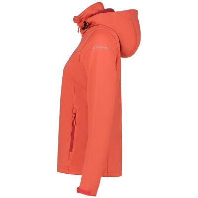 Jakne softshell për goca Icepeak Boise, windproof, me kapuç që hiqet, ngjyrë cranberry