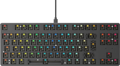Tastierë mekanike Glorious GMMK TKL 80%, barebone ISO, RGB, e zezë