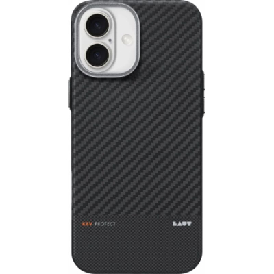 Mbulesë telefoni LAUT KEV Protect, për iPhone 16, fibër aramid, e zezë