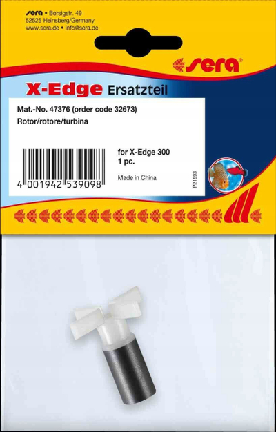 Impeler për filtrin e akuariumit Sera X-Edge 300, pjesë zëvendësuese, ngjyrë e zezë