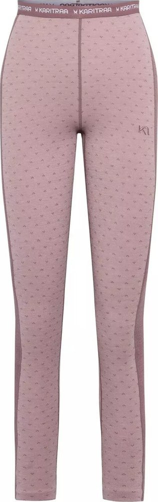 Leggins termo për gra Kari Traa Vilma, lesh merino, bel i lartë, rozë