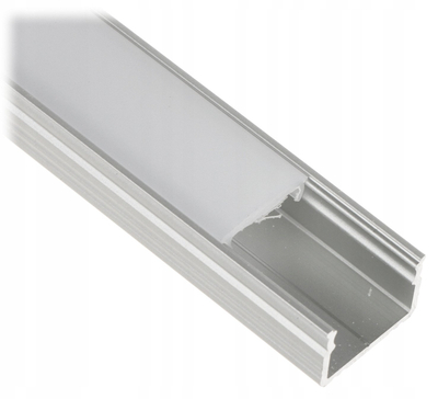 Profil LED me kapak V-TAC PR-LED SA2, 2m, montim sipërfaqësor, argjendtë