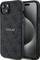Kuti telefoni Guess 4G Collection Leather Metal Logo MagSafe, për iPhone 15 Plus 14 Plus, e zezë