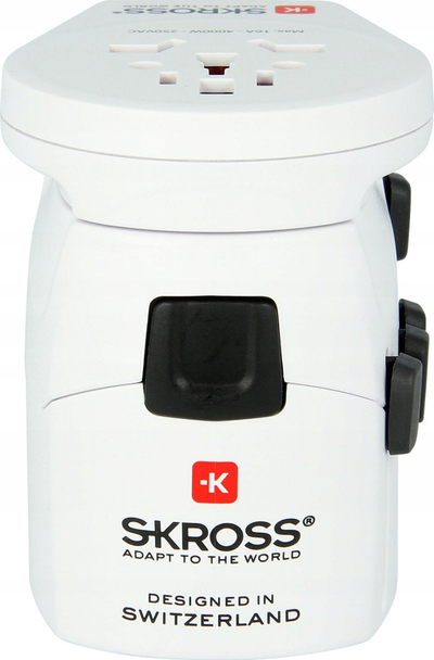 Adapter udhëtimi Skross PRO World USB 7A, universal, me dalje USB, i bardhë