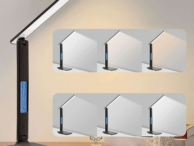 Llambë tavoline Alogy LED, 10 W, Qi, 320 lm, e zezë