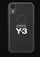 Mbrojtëse Adidas Y-3 me lëkurë për iPhone 6/7/8/SE, e zezë