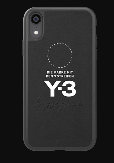Mbrojtëse Adidas Y-3 me lëkurë për iPhone 6/7/8/SE, e zezë