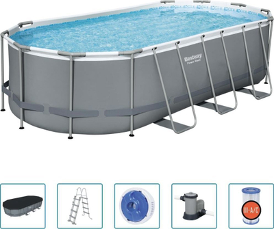 Pishinë Bestway Power Steel, 549x274cm, e hirtë