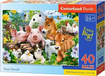 Сложувалка за подот Castorland Farm Friends, 40 парчиња, макси, повеќебојна