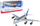 Lodër aeroplan Mega Creative, i bardhë/kaltër