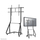 Karrocë televizori Neomounts NS-M3800BLACK, 60"-100", 100kg, e zezë