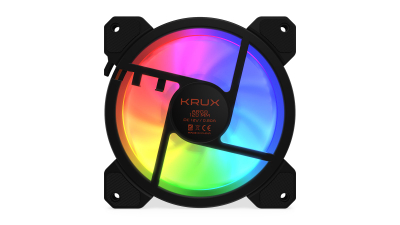 Ftohës Krux LUNAR 120 ARGB, 12 cm, i zi