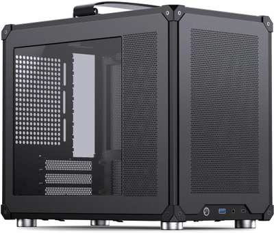 Kuti PC Jonsbo C6 MAX, Mini Tower, Micro ATX, xham i temperuar, e zezë