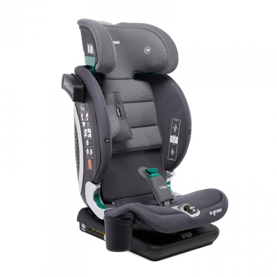 Sediolje makine U-Grow Goldfix Plus, ISOFIX, R129, poliester, gri