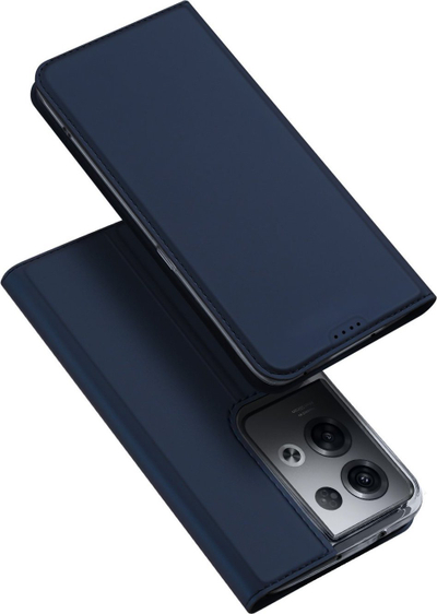 Mbulesë telefoni Dux Ducis Skin Pro për Oppo Reno 8 Pro, tip libër, me xhep për kartë, blu