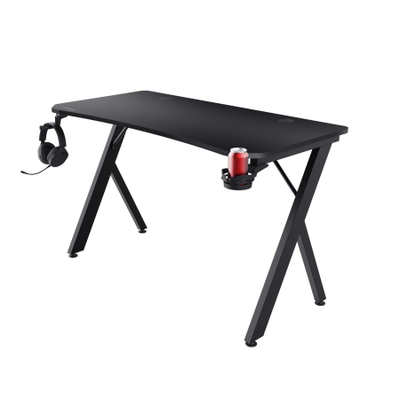 Tavolinë gaming Trust GXT 712 Dynamus, 120 x 60 cm, me skelet metalik, e zezë