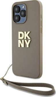 Mbrojtëse telefoni DKNY DKHCP15XPBSWSE, për iPhone 15 Pro Max 6.7", me rrip kyçi, bezhë