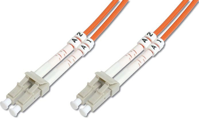 Kabllo rrjeti Digitus Fiber Optic FO MM 50/125 OM2 LC-LC dplx 3m, portokalli