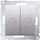 Buton pulsues Kontakt-Simon Simon 54 DZP1A.01/43, 16AX 250V, argjend mat