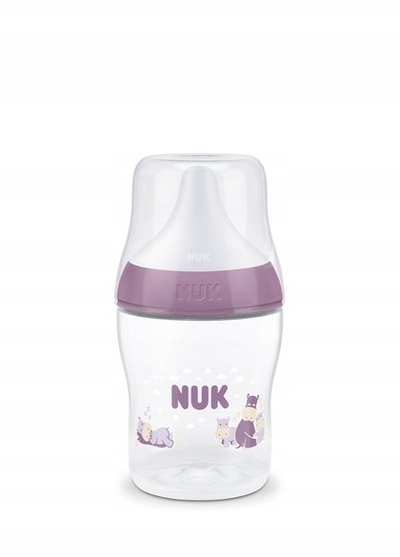 Biberon NUK Perfect Match Temperature Control, 150 ml, pa BPA, Hippo