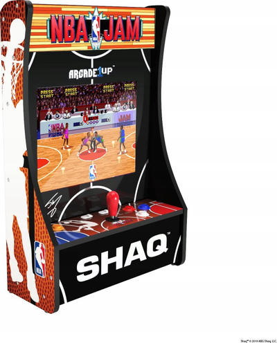 Kabinet lojërash Arcade1Up NBA Jam Partycade, i vogël, për mur edhe tavolinë, shumëngjyrësh