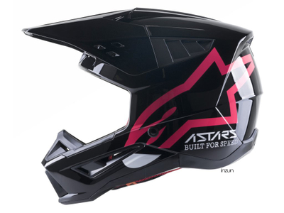Helmetë motori Alpinestars S-M5 Compass, off-road, e zezë rozë