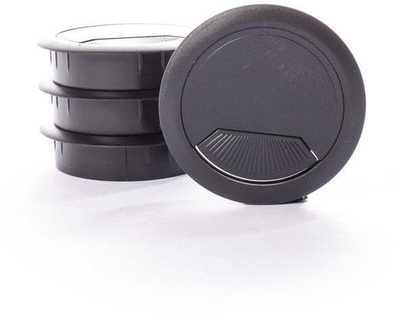Kapak kabllosh për mobilje Adax DF-8160, D60mm, set 4 copë, i zi