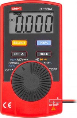 Multimetër xhepi UNI-T UT120A, automatik, ekran LCD, i kuq