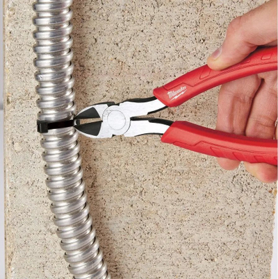 Këpucë prerëse diagonale Milwaukee Iron, 7", dorezë gome, të kuqe