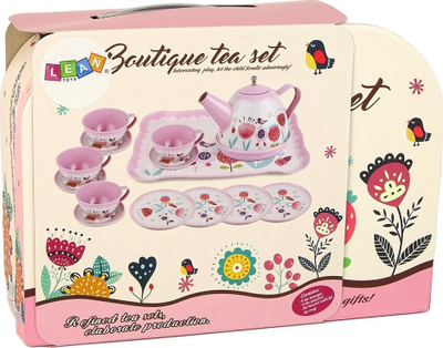 Set lodër çaj dhe kafe Leantoys, në valixhe, shumëngjyrësh